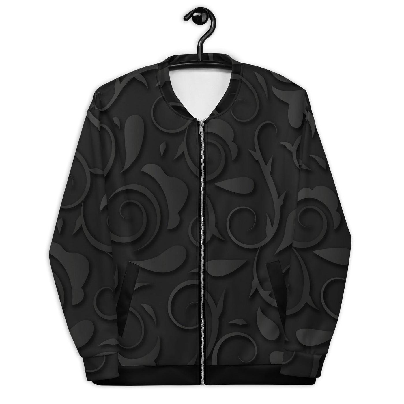 HauteButch Midnight Floral Unisex Bomber Jacket - HAUTEBUTCH