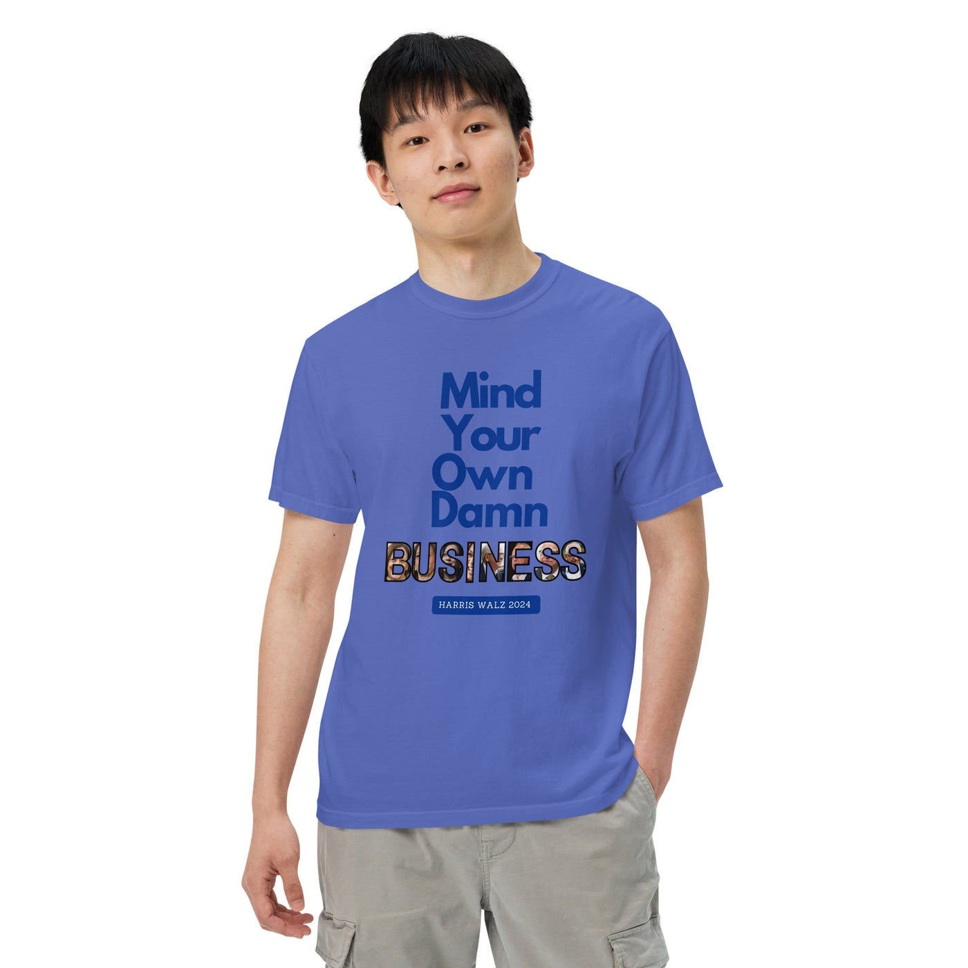 HauteButch Mind Your Own Damn Business Harris Walz 2024 Tee - HAUTEBUTCH