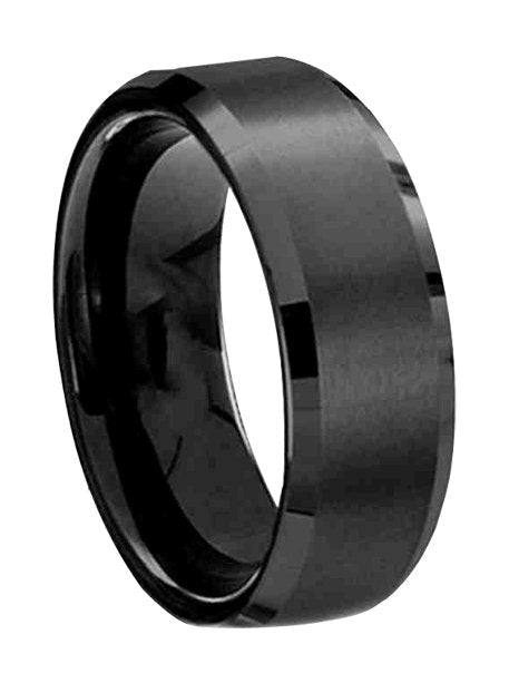 Black Stainless Steel Wedding Band - HAUTEBUTCH - Finishing Touches, nosizechart, spo-default, spo-enabled, spo-notify-me-disabled