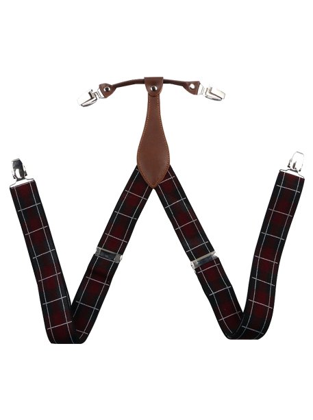 Burnt Wine Unisex Suspenders - HAUTEBUTCH