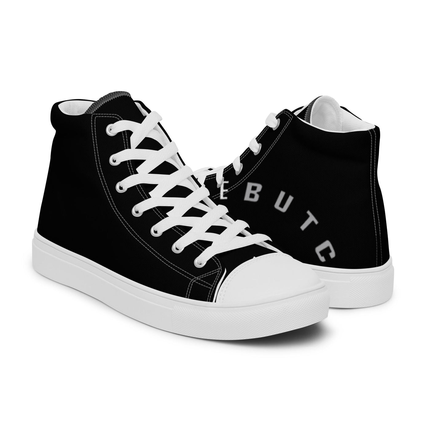 HauteButch Black Canvas High Top Shoes - HAUTEBUTCH