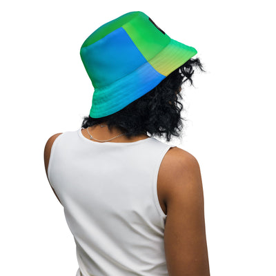 HauteButch Blurred Rainbow Reversible Bucket Hat - HAUTEBUTCH