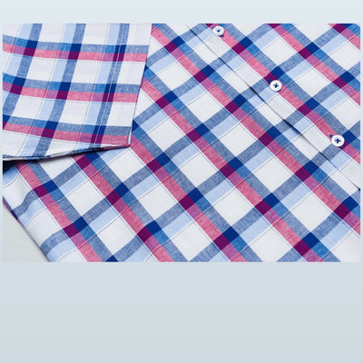 Liberty Short Sleeved Check - HAUTEBUTCH - Butch fashion, Button Ups Downs & Tux Shirts, interview attire, lesbian weddings, short sleeve, spo-default, spo-enabled, spo-notify-me-disabled, Spring, Summer, The Summer Shop, tomboy outfits, tomboy shirts, tomboy style, tomboys, TomboyStyle, wedding attire
