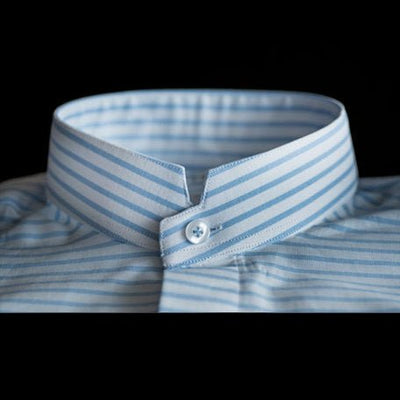 Powder Blue Horizontal Striped Shirt - HAUTEBUTCH