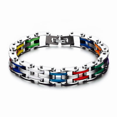 Rainbow Chain Link Bracelet - HAUTEBUTCH - bracelet, lgbt, LGBTQ, nosizechart, PRIDE, spo-default, spo-enabled, spo-notify-me-disabled, tomboy accessories, tomboy acessories