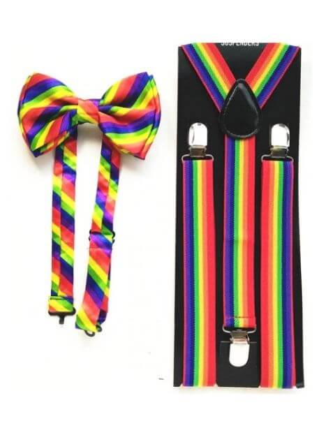 Rainbow Duo - HAUTEBUTCH - Bow Ties, Butch fashion, Butch Fashions, Lesbian wedding, lgbt, LGBTQ, nosizechart, pride, rainbow, spo-default, spo-enabled, spo-notify-me-disabled, stud style, Suspenders, tomboy acessories, tomboy fashion, tomboys