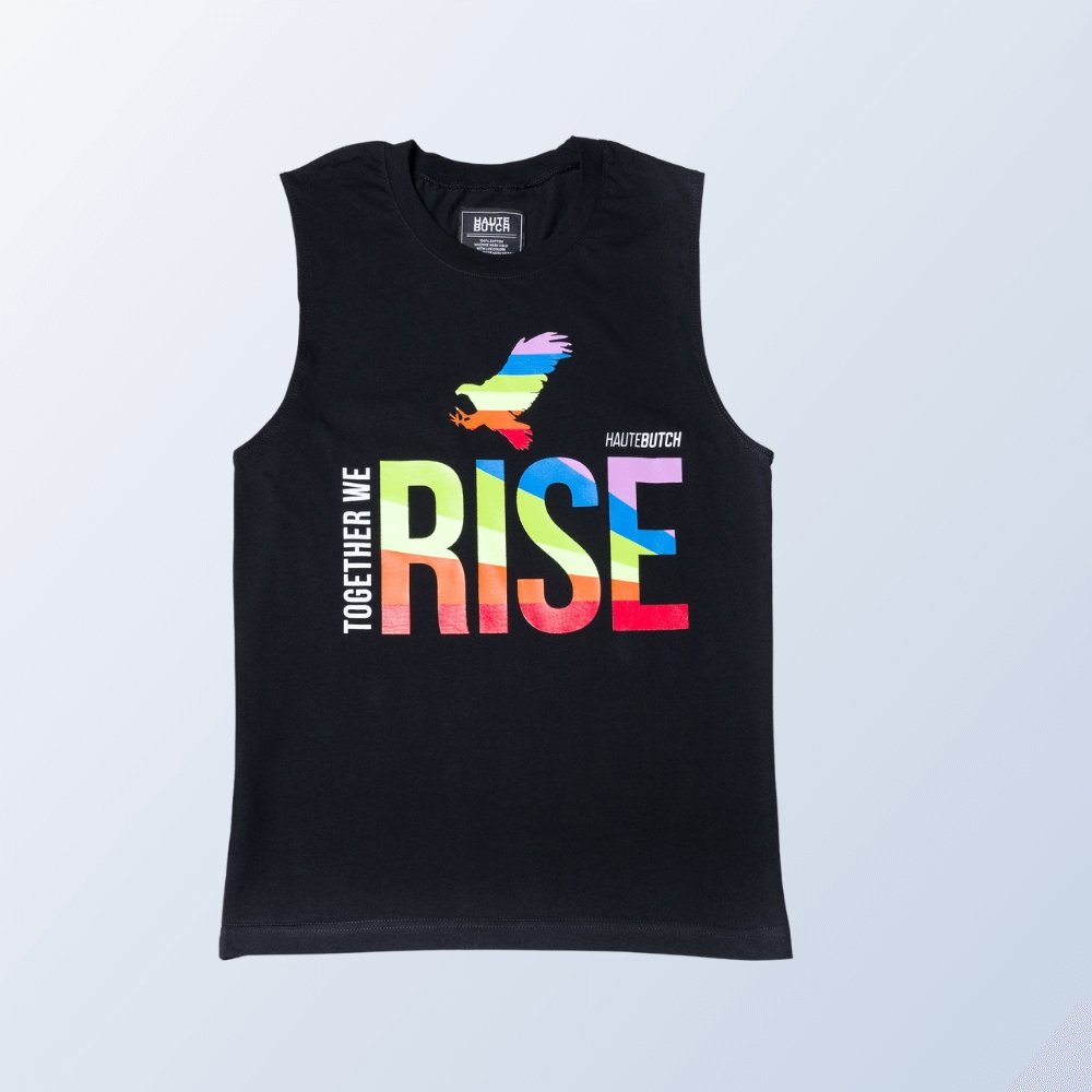 RISE Muscle Tank - HAUTEBUTCH - expressions, Muscle Tank, spo-default, spo-enabled, spo-notify-me-disabled, stay woke, Tank tops, Tanks, tomboy style, Tomboy t shirt